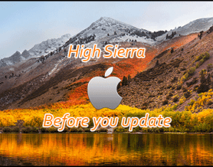High Sierra before you update